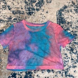 Tie dye mesh top